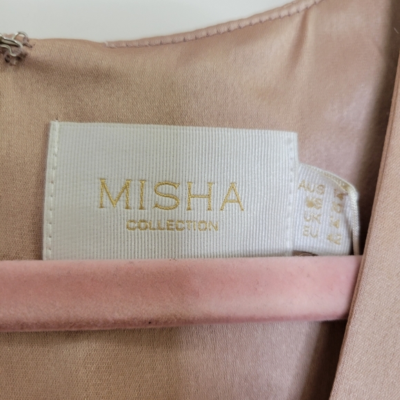 Misha Collection Kaela jumpsuit pink satin 10 nwt - Picture 4 of 7